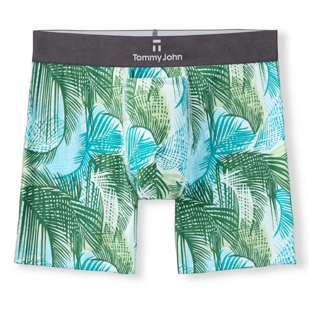 Tommy John Second Skin 6 Inch Boxer Briefs – Aqua Palm Shadow